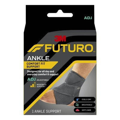 FUTURO Comfort Fit Ankle Support, Adjustable Everyday Ankle Brace - 1pk