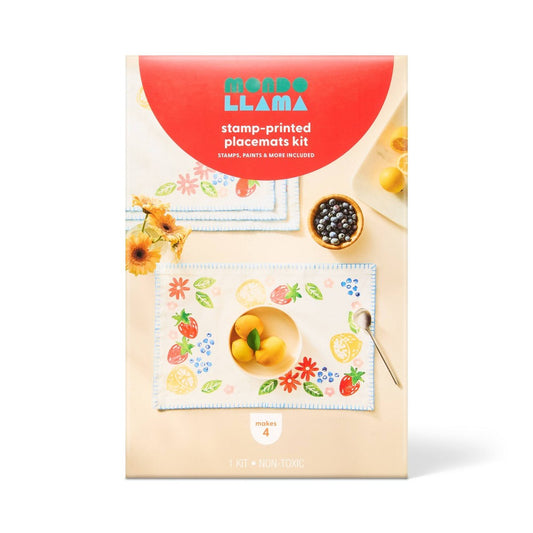 4ct Stamp-Printed Placemats Craft Kit - Mondo Llama™
