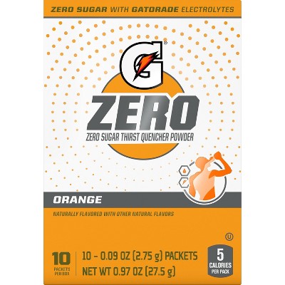 Gatorade GZERO Orange Sports Drink Mix - 1.08 oz *Exp 02/19/2026* *Damaged Box*