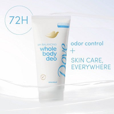 Dove Beauty Unscented Whole Body Deodorant Cream - Aluminum Free - 2.5 fl oz