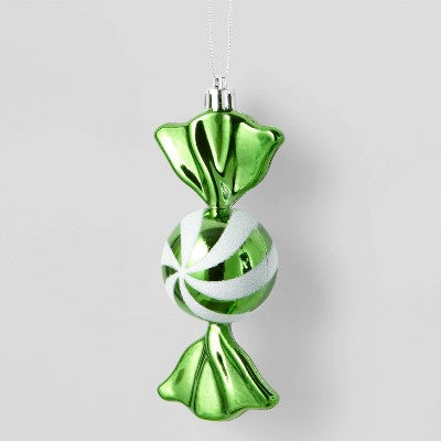 Peppermint Christmas Tree Ornament Green/White - Wondershop : Festive Holiday Decor, Candy Design