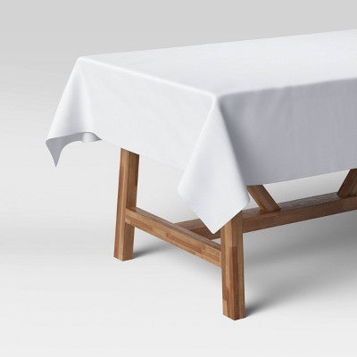 84 x 60 Solid Tablecloth White - Threshold *Damaged Package*