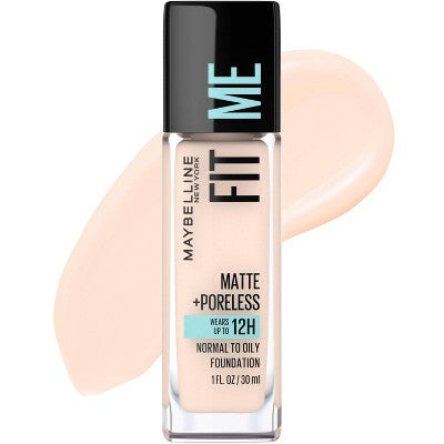 Maybelline Fit Me Matte + Poreless Oil Free Liquid Foundation - 1 fl oz - 102 Fair Porcelain