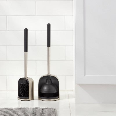 Stainless Steel Bowl Brush - Threshold : Durable Iron Handle, Reusable Scrub, Cleaning Accessory