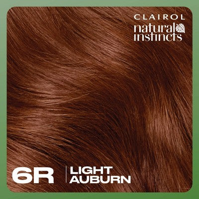 Natural Instincts Clairol Demi-Permanent Hair Color Cream Kit - 6R Light Auburn
