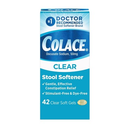 Colace Clear Soft Gels - 42ct *Exp 2027/07*