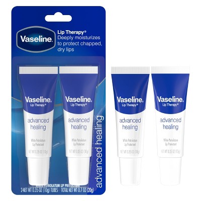 Vaseline Lip Therapy Advanced Healing Fragrance free Moisturizer - 0.7oz/2ct