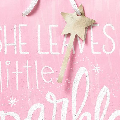 Pink Medium Gift Bag - Spritz: Birthday Princess Shapes, 12.75 x 10 x 5 Inch **May Have Minor Cosmetic Damage*