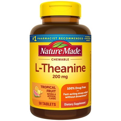 Nature Made L-Theanine Chewable Tablets - 50ct *Exp May 2026*