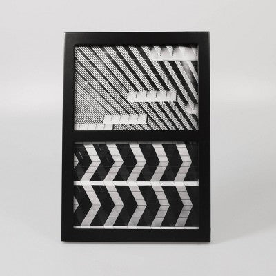 5 x 7 Thin Frame Holds 2 Photos Black