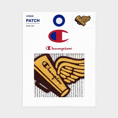 Champion Winged Megaphone Patch 3.5 x 2.3 Inch - Ruby Red