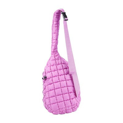 Pickle O' Joe Quilted Sling Bag Pickleball Bag - Vibrant Purple