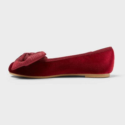 Girls' 5 - Perla Ballet Flats - Cat & Jack Red