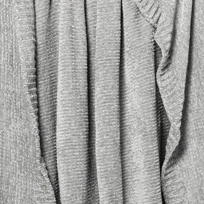 60x50 Inch Shiny Chenille Throw Blanket Light Gray - Project 62