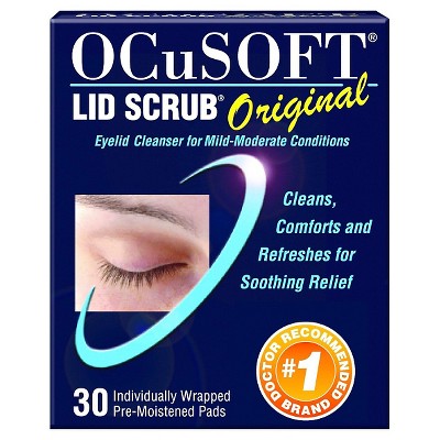 OCuSOFT Eye Lid Scrub Original Pre-Moistened Pads - 30ct *Exp 1/27* *Damaged Box*