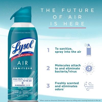 Lysol Air Sanitizer Spray - Simple Fresh - 10oz/2ct