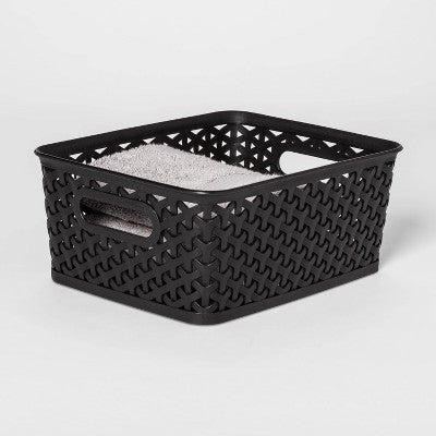 Y-Weave Small Decorative Storage Basket 9.8 x 7.5 x 3.9 Inch