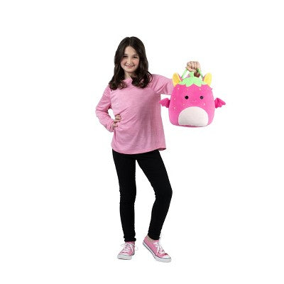 Squishmallows Gwendolyn the Neon Strawberry Bat Halloween Treat Pail