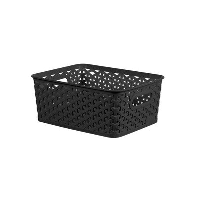 Y-Weave Small Decorative Storage Basket 9.8 x 7.5 x 3.9 Inch