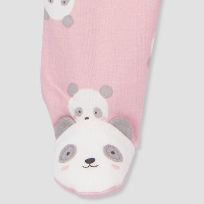Girls' 6M Carter's Just One You Baby Panda Printed Sleep N' Play - Pink