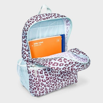23L Backpack Cheetah Print Laptop Bag
