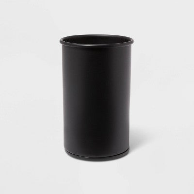 Tumbler Black Metal - Threshold : Iron Bathroom Accessory, Traditional Style, 12oz Capacity, Easy to Clean