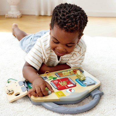 Hape: Lock & Learn Playboard - Moving Parts Toy, 3+