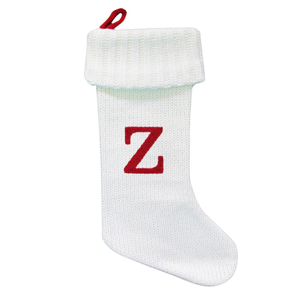 Knit Monogram Z Christmas Stocking White - Wondershop