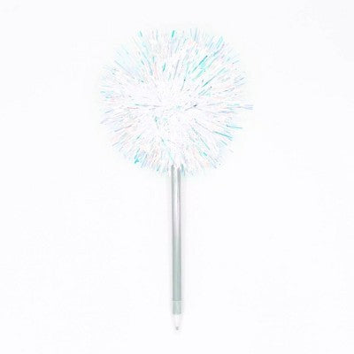 Yoobi Ballpoint Pen Pom Pom Holographic Tinsel Black Ink