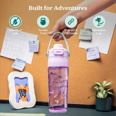 Reduce 24oz Aura Tritan Water Bottle Dark Green: Leakproof,  Dishwasher-Safe, Portable Drinkware for All Ages