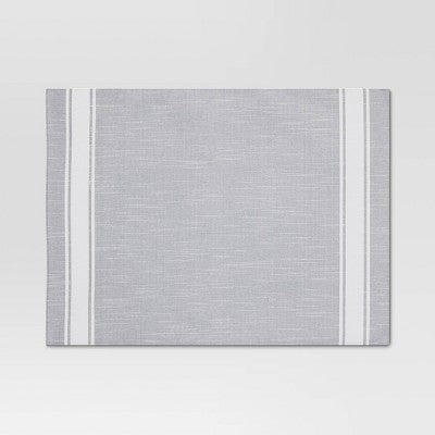 Cotton Striped Placemat Gray - Threshold 19x14