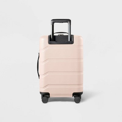 Hardside Carry On Suitcase Pink - Open Story : 8-Wheel Polycarbonate Luggage