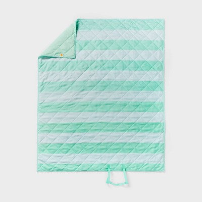 Mint Striped Picnic Blanket - Sun Squad