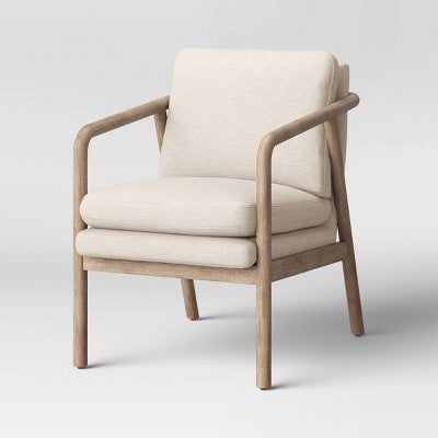 Tufeld Wood Armchair Beige - Threshold