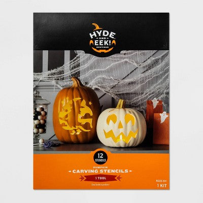 Pumpkin Carving Stencils Halloween Decorating Kit 12pc- Hyde & EEK! Boutique