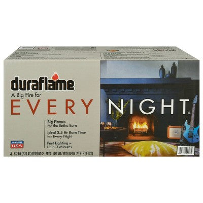 Duraflame Every Night 5.2 Lb Firelogs 4 Logs per Case 2.5 Hour Large Fire