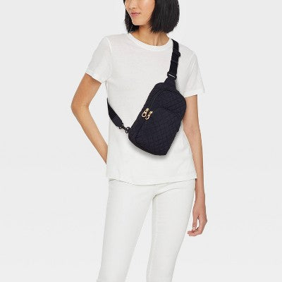 Quilted Sling Crossbody Bag - Universal Thread  Black