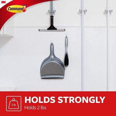 Command Medium Sized Wire Toggle Decorative Hook White: Adhesive Wall Hooks & Hangers, 2 Pack, 2 lb Capacity