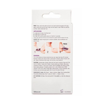 KISS Products Gel Fantasy Jelly Color Sculpted Long Square Translucent Fake Nails - Quince Jelly - 33ct