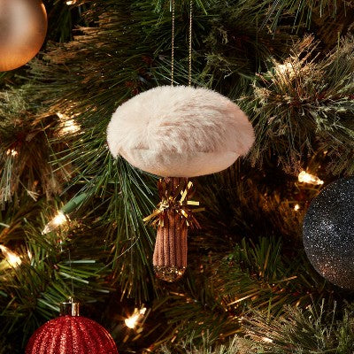 Fabric Mushroom Christmas Tree Ornament Tan - Wondershop