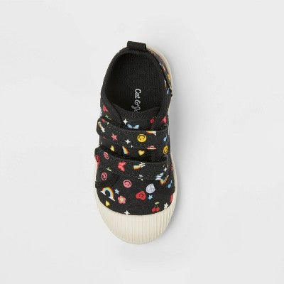 Girls' 5T Parker Sneakers - Cat & Jack Black/Red