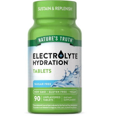 Nature's Truth Electrolyte Tablets | No Sugar | 90 Count **Exp 11/2026**