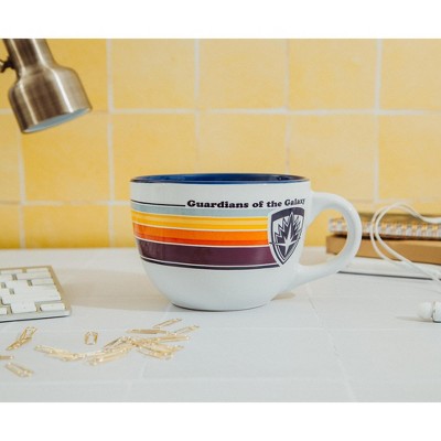 Silver Buffalo Marvel Studios Guardians of the Galaxy Silhouette 24-Ounce Ceramic Soup Mug