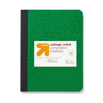 College Ruled Composition Notebook Green - Up & Up