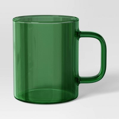 14oz Borosilicate Glass Mug Translucent Green - Room Essentials