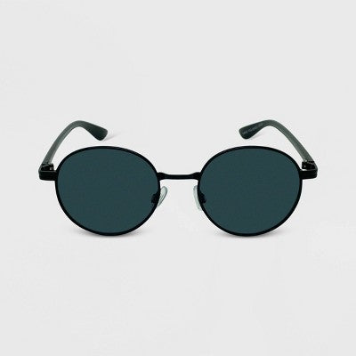 Metal Plastic Combo Round Sunglasses - Wild Fable  Black