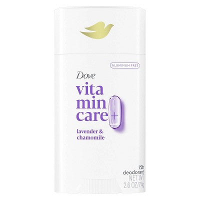 Dove Beauty VitaminCare+ Aluminum Free Deodorant Stick with Niacinamide - Lavender & Chamomile - 2.6oz