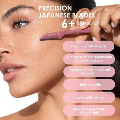 JAPONESQUE Precision Dermaplaner Facial Brush Razors - 3ct