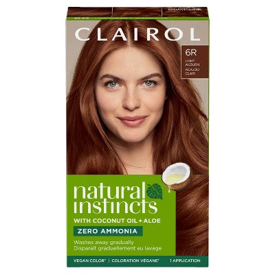 Natural Instincts Clairol Demi-Permanent Hair Color Cream Kit - 6R Light Auburn