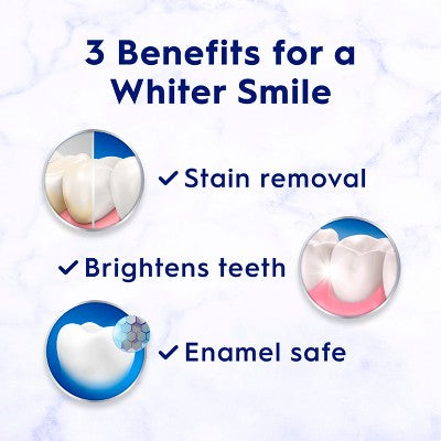 Crest 3D White Advanced Teeth Whitening Toothpaste, Radiant Mint - Trial Size - 2.4 oz *Exp 3/28*